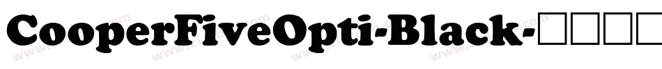 CooperFiveOpti-Black字体转换