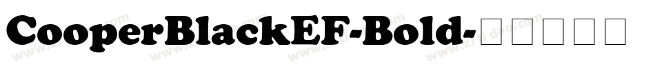 CooperBlackEF-Bold字体转换