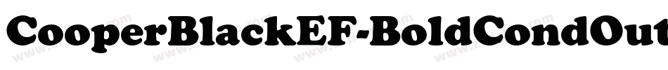 CooperBlackEF-BoldCondOutline字体转换