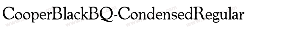 CooperBlackBQ-CondensedRegular字体转换