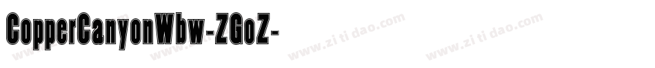 CopperCanyonWbw-ZGoZ字体转换