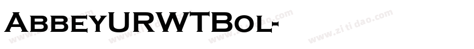 AbbeyURWTBol字体转换