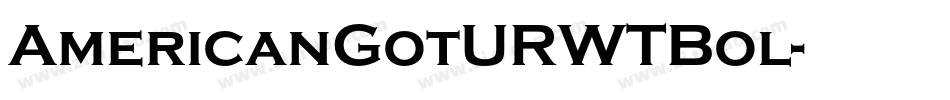 AmericanGotURWTBol字体转换