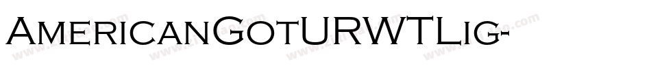 AmericanGotURWTLig字体转换