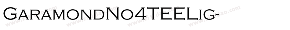 GaramondNo4TEELig字体转换