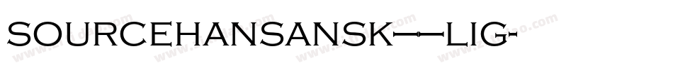 sourcehansansk——lig字体转换