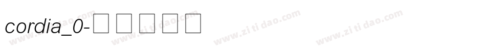 cordia_0字体转换