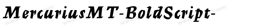 MercuriusMT-BoldScript字体转换