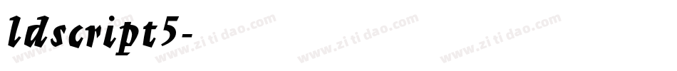 ldscript5字体转换