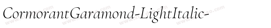 CormorantGaramond-LightItalic字体转换