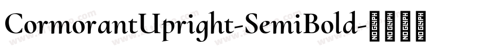 CormorantUpright-SemiBold字体转换