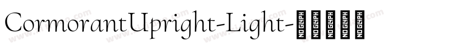 CormorantUpright-Light字体转换