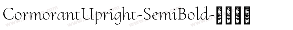 CormorantUpright-SemiBold字体转换