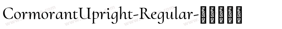 CormorantUpright-Regular字体转换