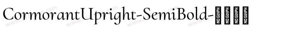 CormorantUpright-SemiBold字体转换