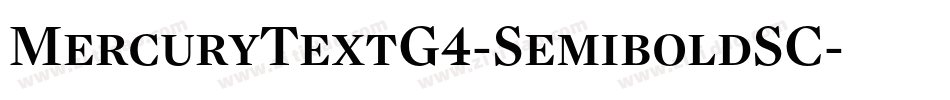 MercuryTextG4-SemiboldSC字体转换