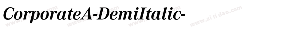 CorporateA-DemiItalic字体转换