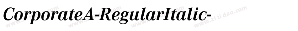 CorporateA-RegularItalic字体转换