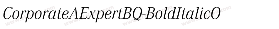 CorporateAExpertBQ-BoldItalicOsF字体转换