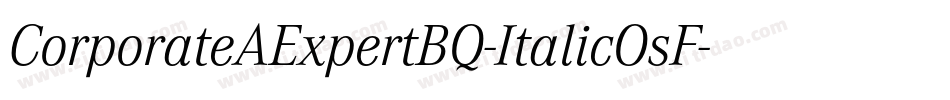CorporateAExpertBQ-ItalicOsF字体转换