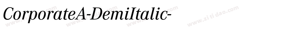 CorporateA-DemiItalic字体转换