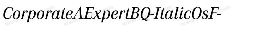 CorporateAExpertBQ-ItalicOsF字体转换
