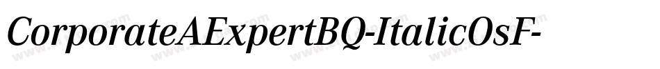 CorporateAExpertBQ-ItalicOsF字体转换