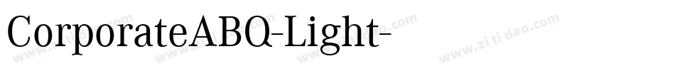 CorporateABQ-Light字体转换