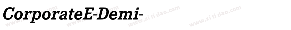 CorporateE-Demi字体转换