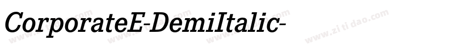 CorporateE-DemiItalic字体转换