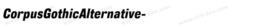 CorpusGothicAlternative字体转换