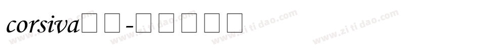 corsiva字体字体转换