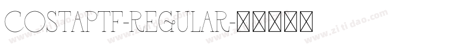 CostaPtf-Regular字体转换