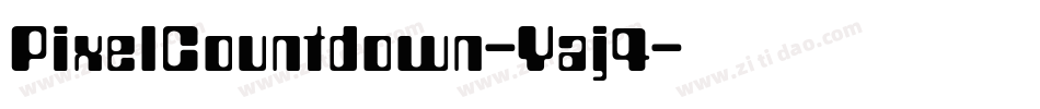 PixelCountdown-Yaj4字体转换