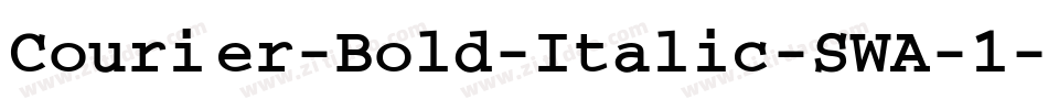 Courier-Bold-Italic-SWA-1字体转换