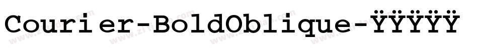 Courier-BoldOblique字体转换