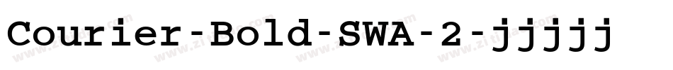 Courier-Bold-SWA-2字体转换