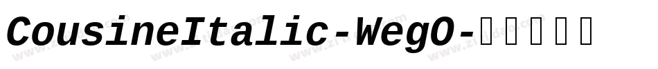 CousineItalic-WegO字体转换