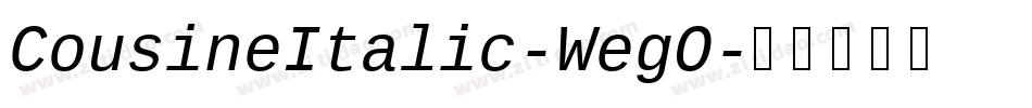CousineItalic-WegO字体转换