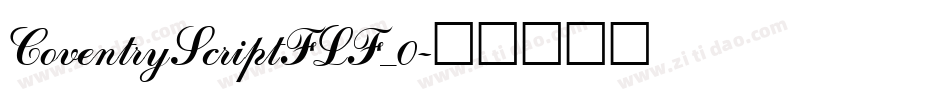 CoventryScriptFLF_0字体转换