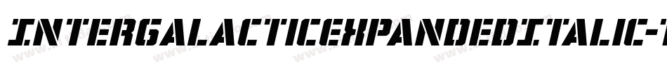 IntergalacticExpandedItalic-1WgB字体转换