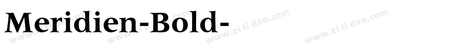 Meridien-Bold字体转换