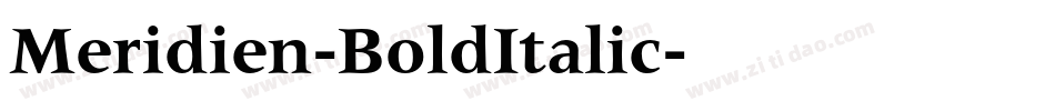 Meridien-BoldItalic字体转换