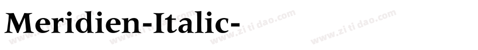 Meridien-Italic字体转换