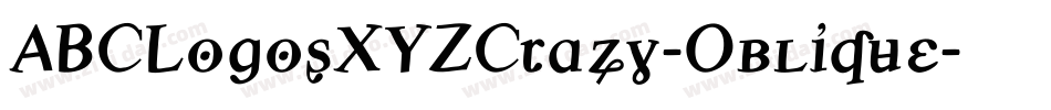 ABCLogosXYZCrazy-Oblique字体转换