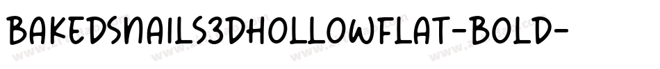 BakedSnails3DHollowFlat-Bold字体转换