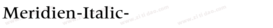 Meridien-Italic字体转换
