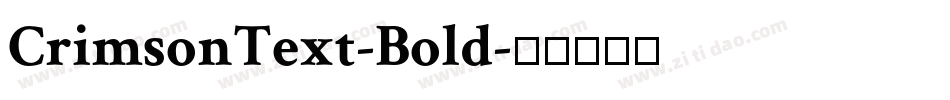 CrimsonText-Bold字体转换