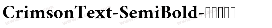 CrimsonText-SemiBold字体转换