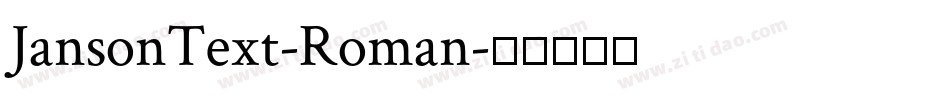 JansonText-Roman字体转换